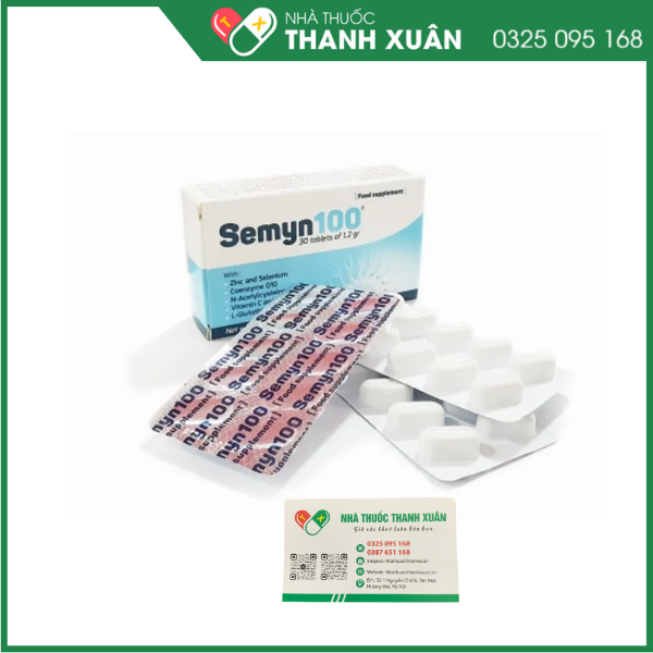 Semyn 100 - Hỗ trợ tăng cường sức khỏe sinh sản cho nam giới